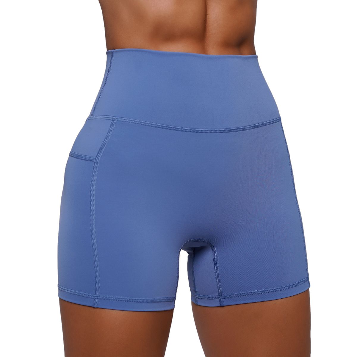 GymBeam Pantaloncini donna FIT slim in nylon elastan Steel Blue