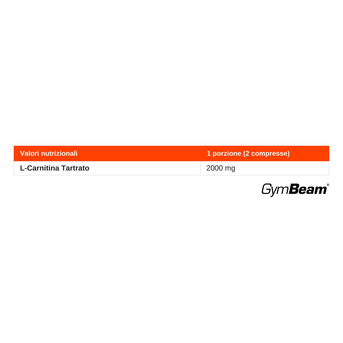 GymBeam Carnitina TABS L-carnitina tartrato compresse