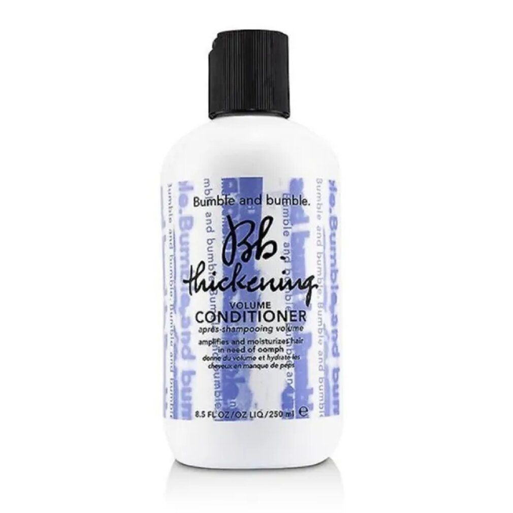 Flacone bianco con tappo nero. Scritta: Bb. thickening Volume Conditioner. 250ml.