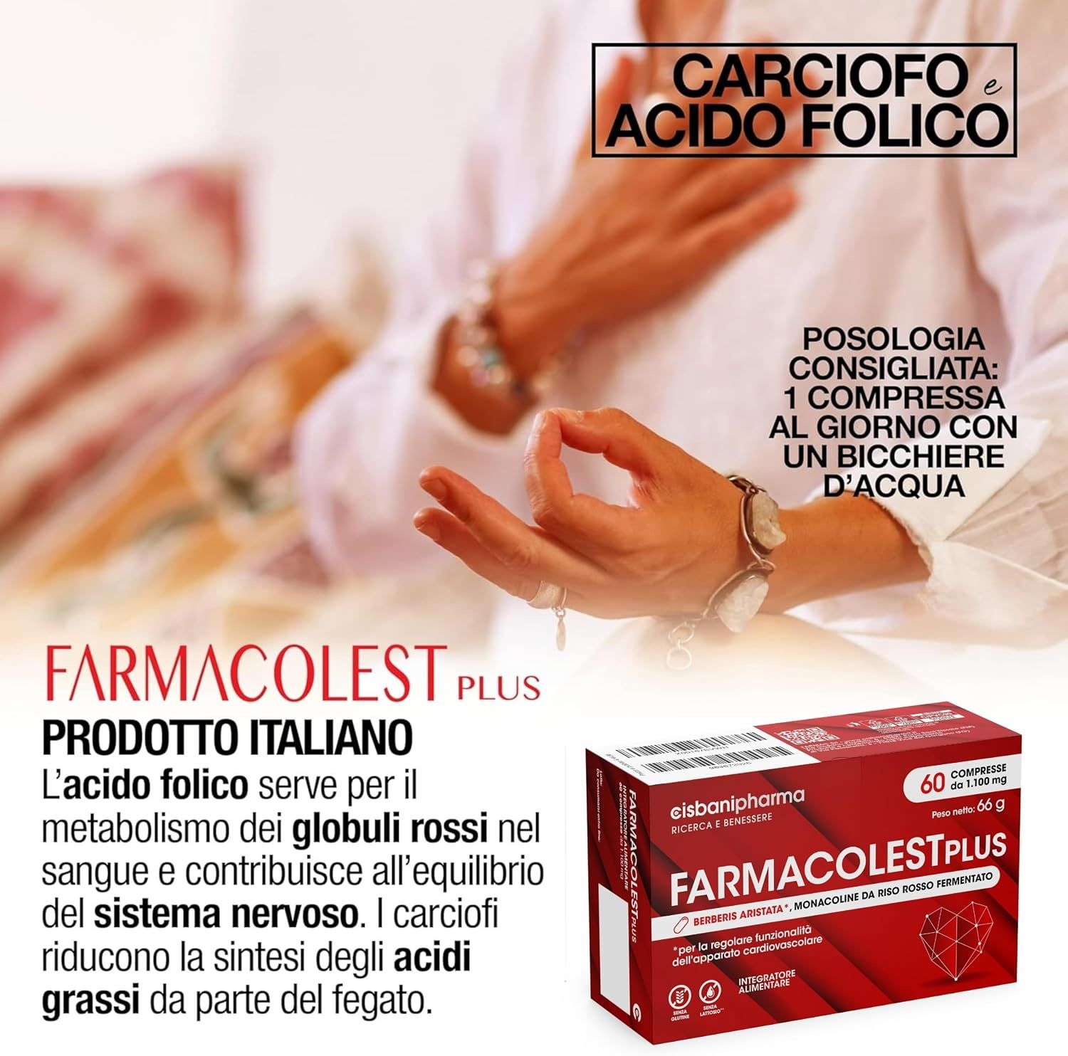 Cisbani Pharma Farmacolest Plus con carciofo e acido folico.