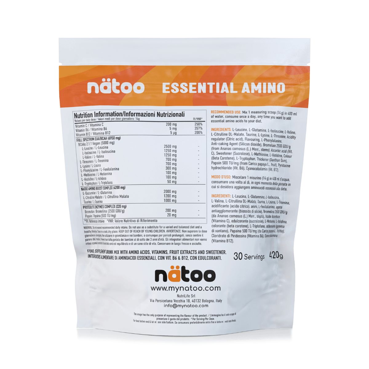Natoo Essential Amino gusto Orange Splash