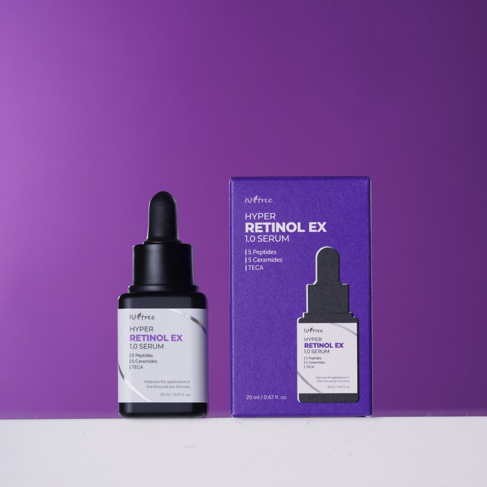 Flacone e confezione ISNTREE Hyper Retinol EX 1.0 Serum.