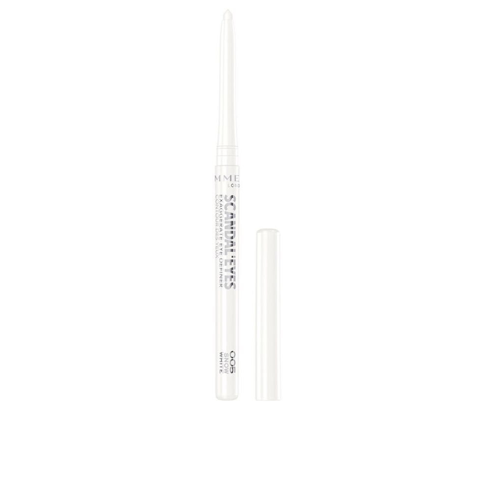 Matita eyeliner bianca con cappuccio, scritta 'SCANDAL EYES'.