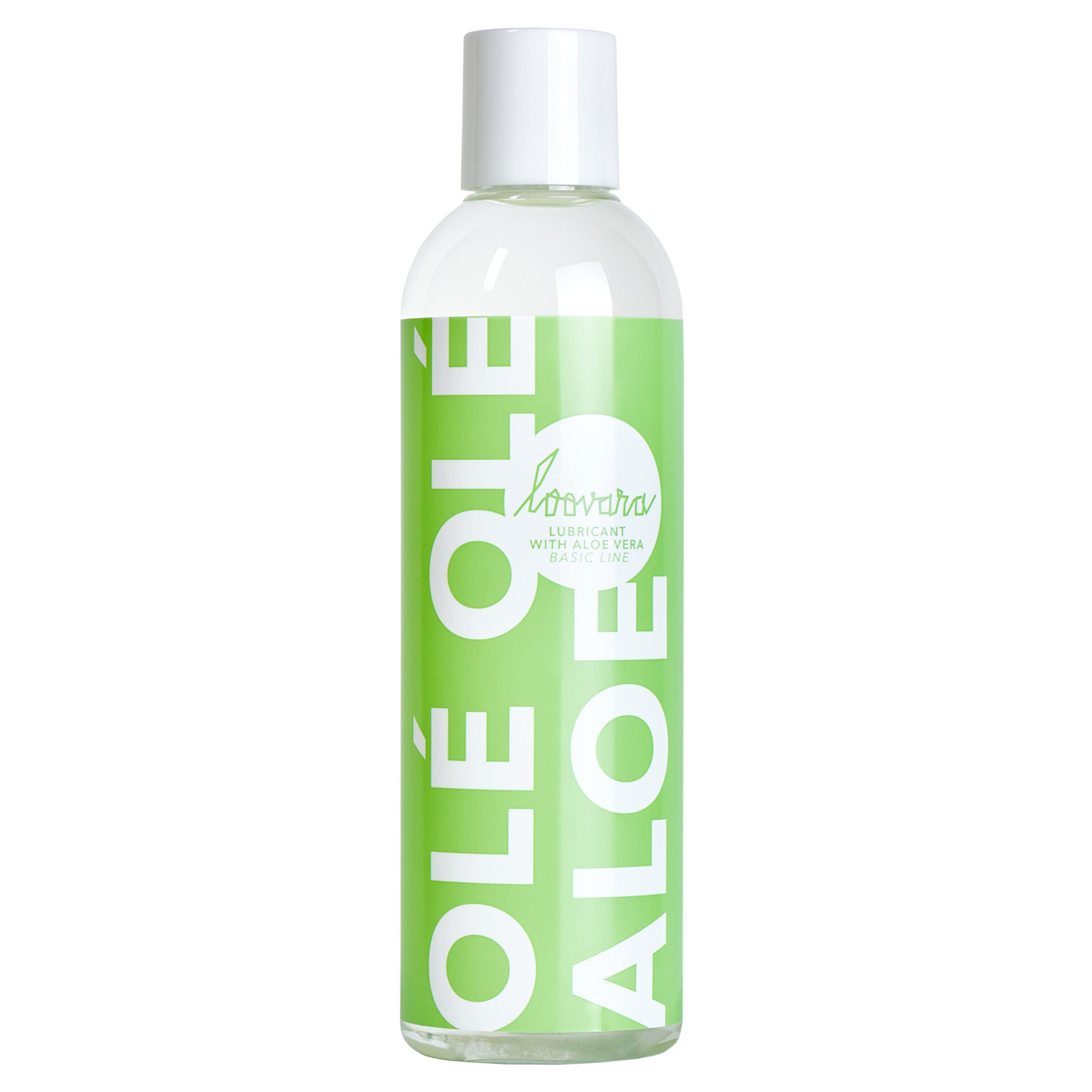 Flacone di gel lubrificante Loovara all'aloe vera, 250 ml, a base d'acqua.