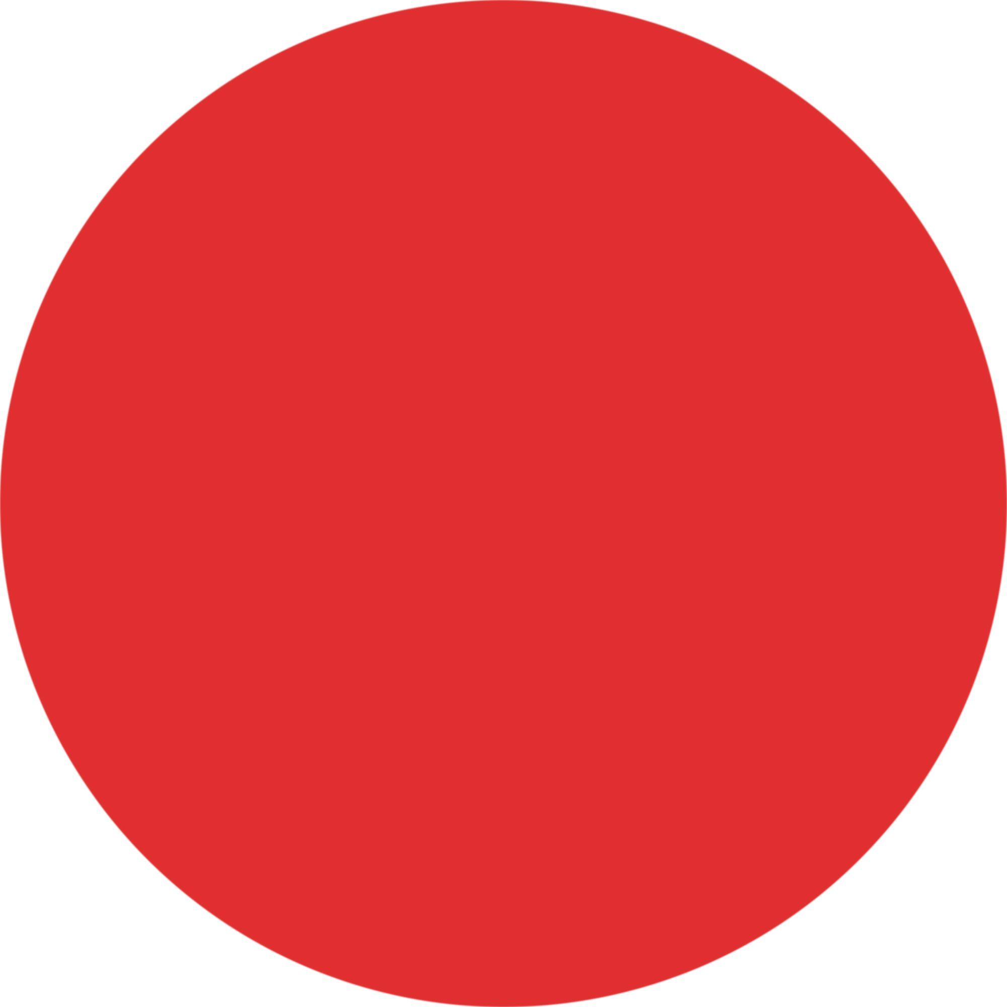 Cerchio rosso su sfondo bianco.