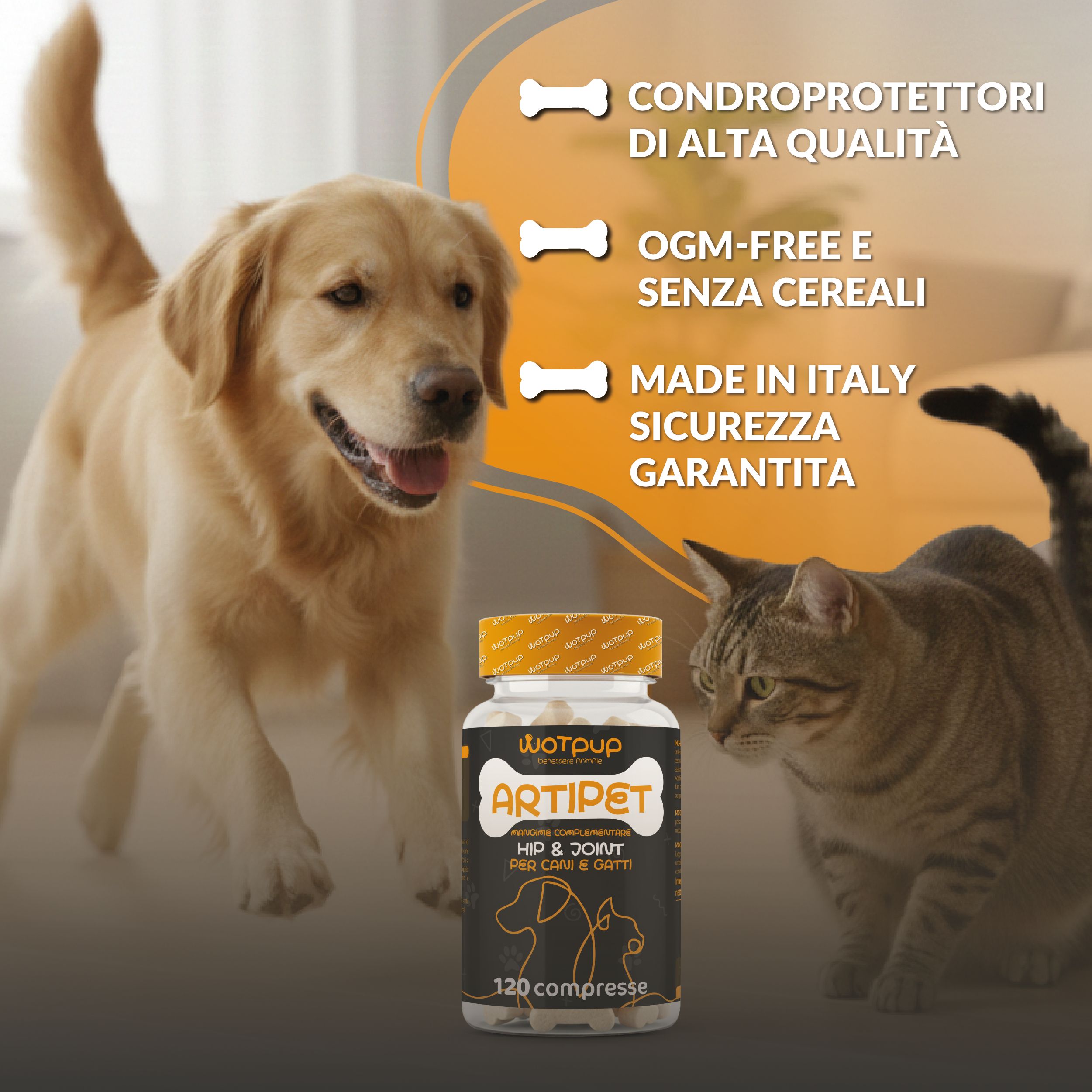 Artipet Integratore Cane Gatto | Glucosamina, Condroitina, MSM e Artiglio del Diavolo