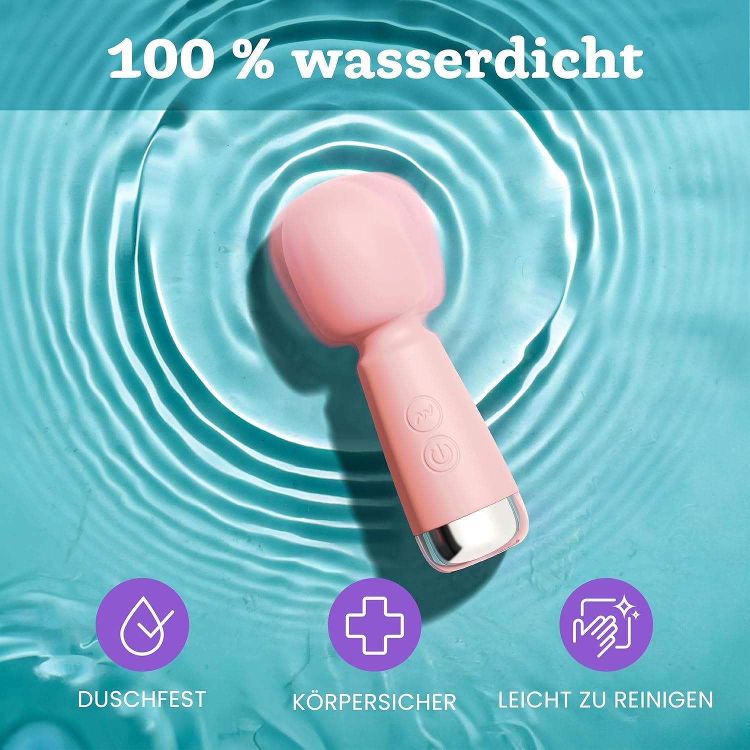 Oliver James Bullet Mini Vibratore, colore rosa pastello