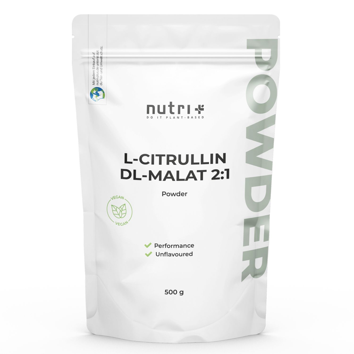 Nutri+ L-Citrullina Malato Polvere 500g  Aminoacidi