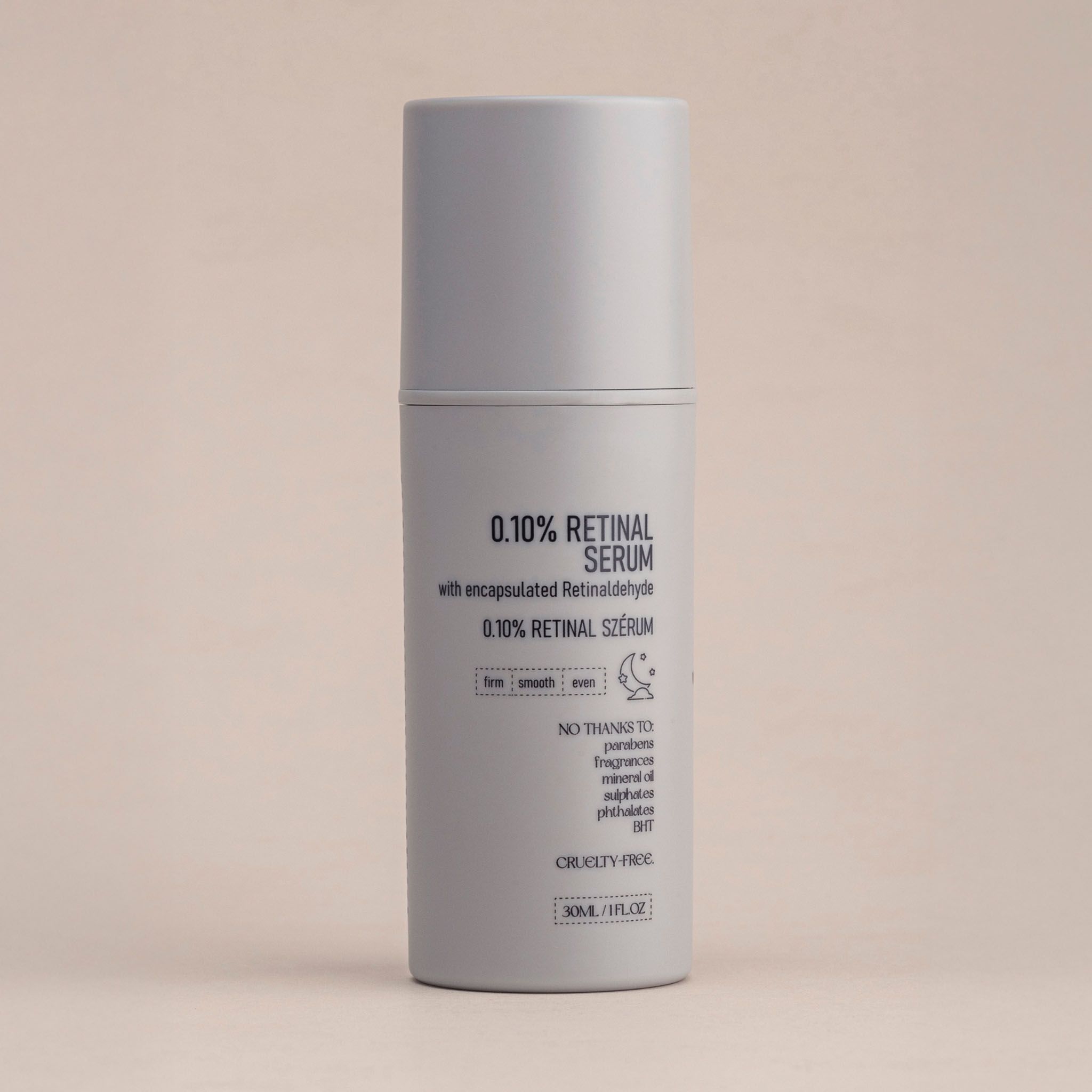 Flacone beige con contagocce, siero 15% Vitamina C + 2% Glutatione.