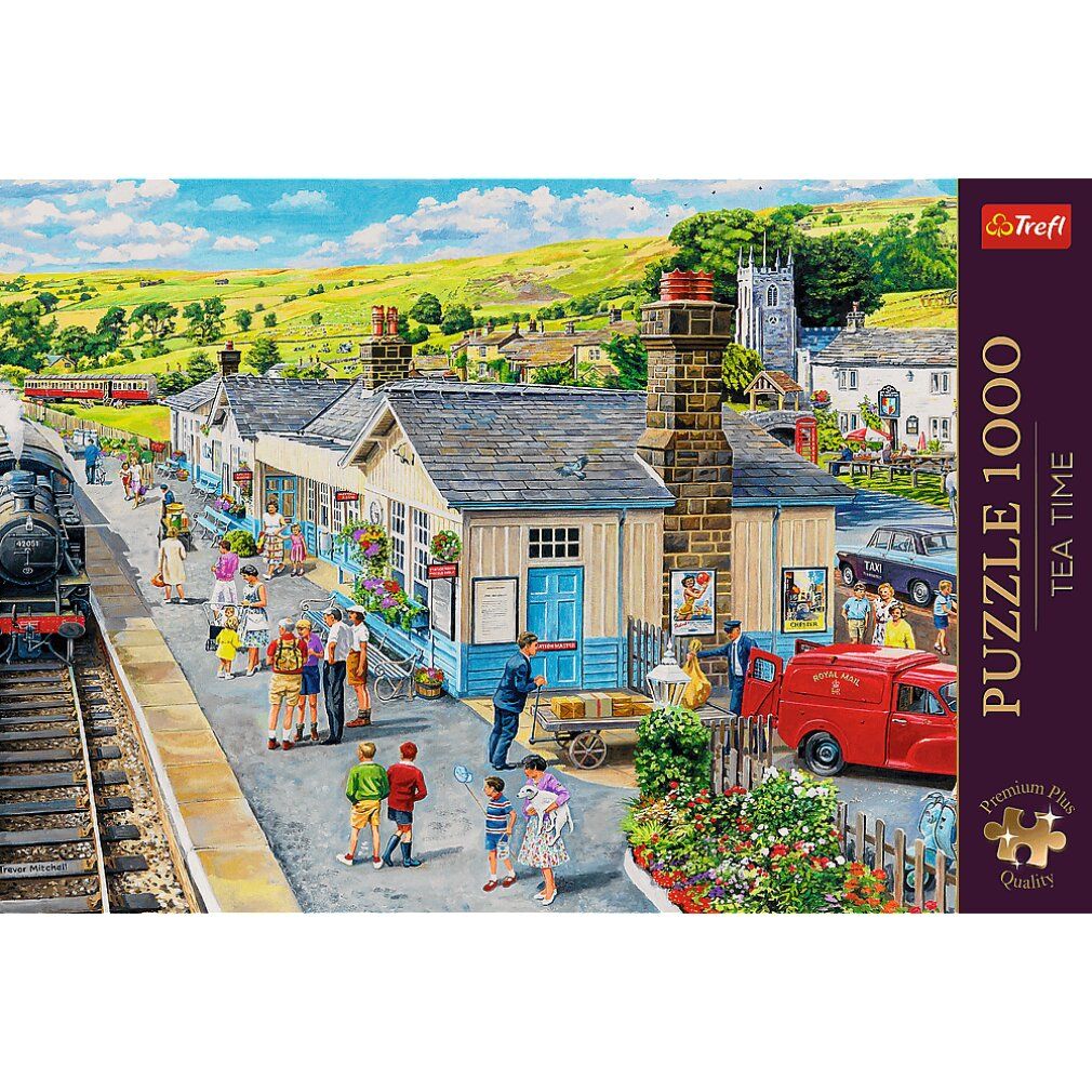 trefl Puzzle Premium Plus Tea Time: Stazione ferroviaria 1000 pezzi