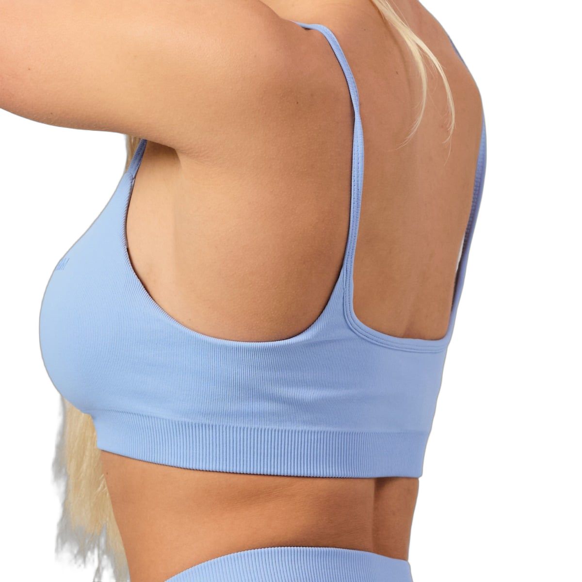 GymBeam Reggiseno sportivo donna Seamless NEO Sky con spalline regolabili