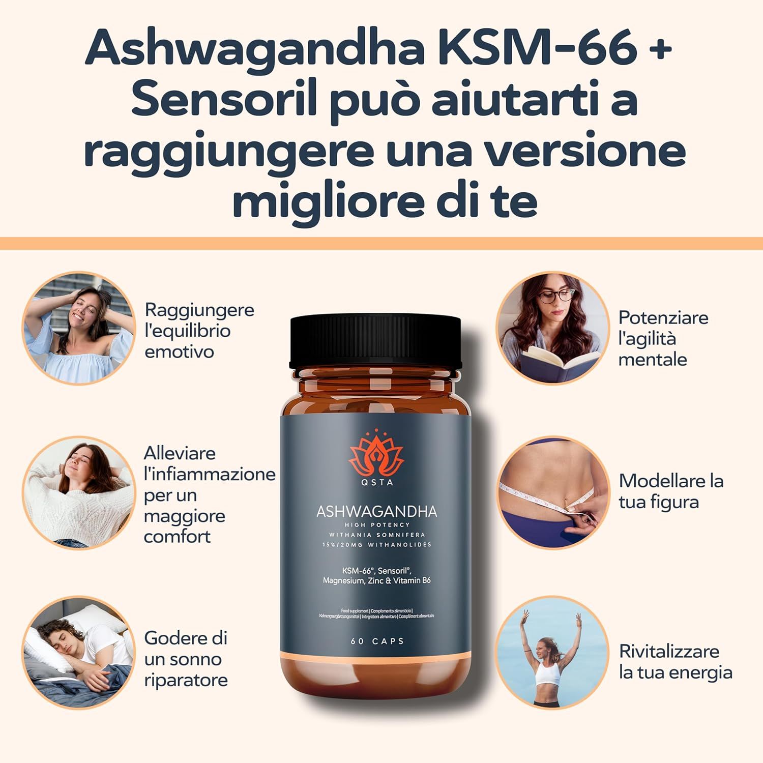 QSTA Ashwagandha KSM-66 Capsule