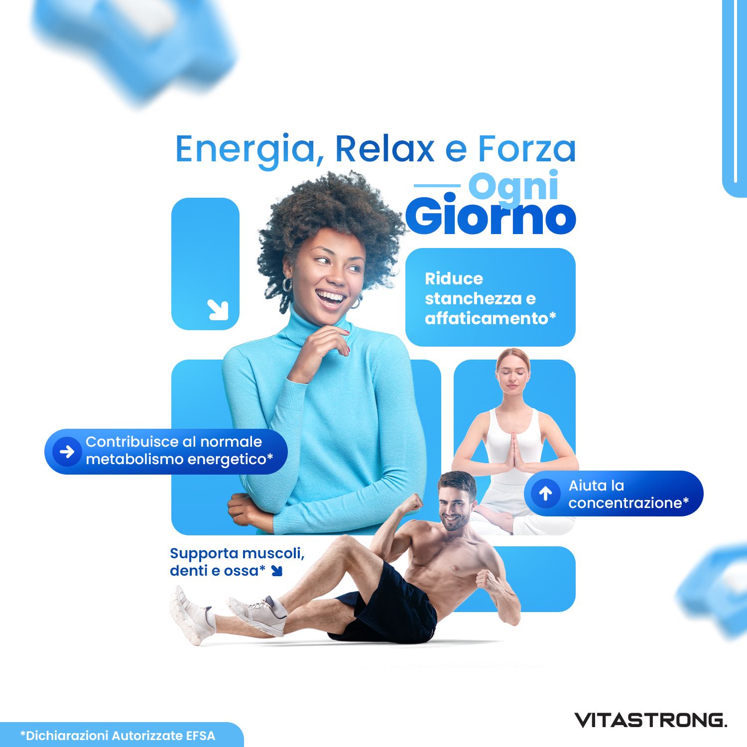 Vitastrong Multivitaminico & Magnesio 5-in-1 – energia e assorbimento ottimale