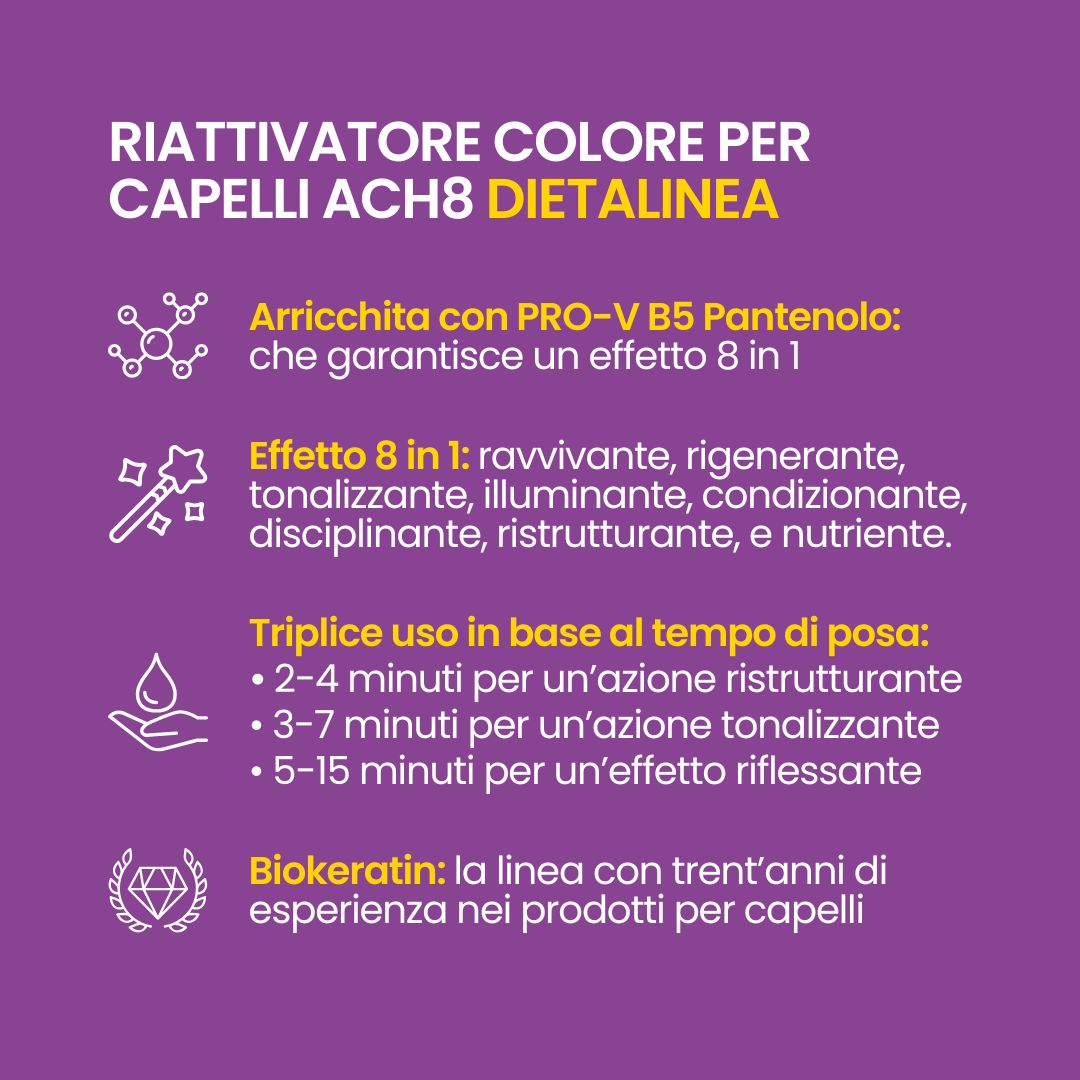 Riattivatore di colore per capelli con Pro-V B5 Pantenolo. Effetto 8-in-1: rivitalizzante, rigenerante, tonalizzante, illuminante, condizionante, disciplinante, ristrutturante, nutriente.