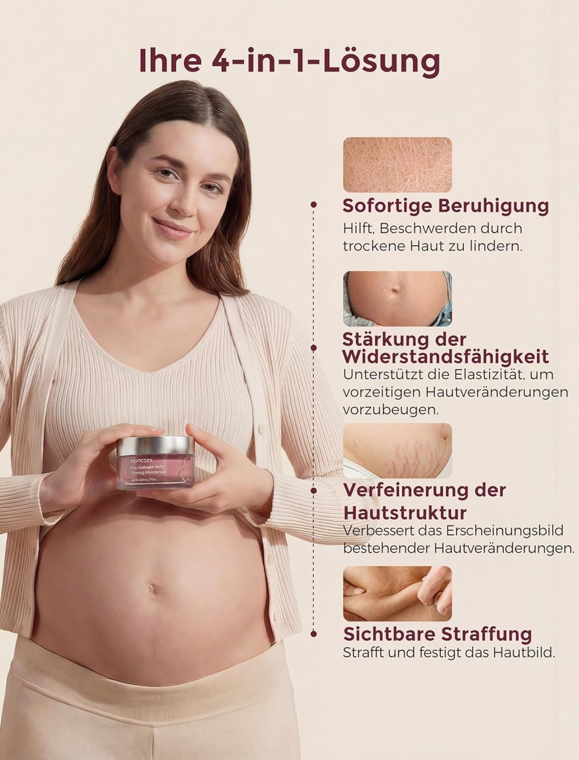 Crema gravidanza per la prevenzione delle smagliature Momcozy