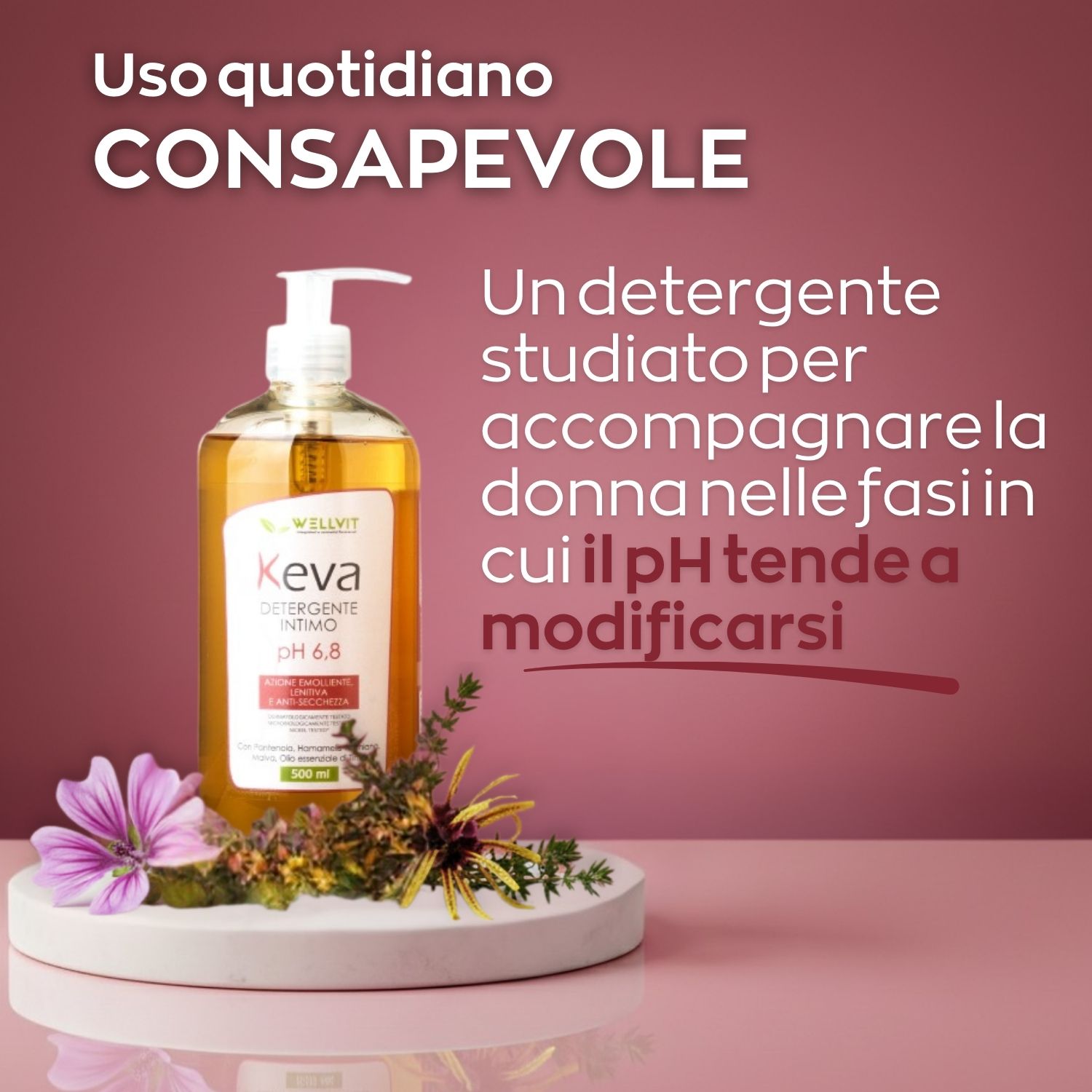 Wellvit Keva Detergente Intimo Femminile pH 6.8