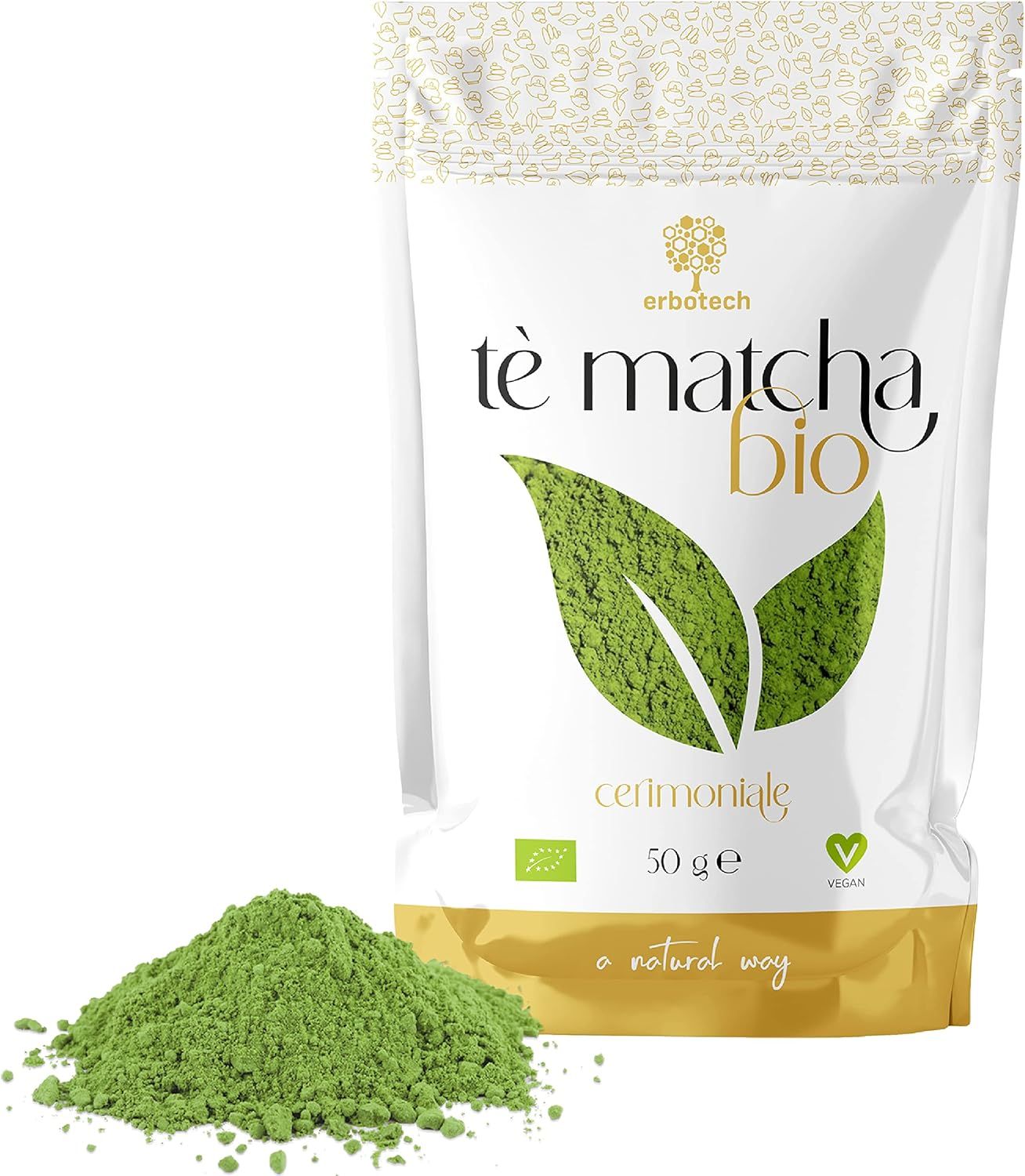 ERBOTECH Tè Matcha BIO Giapponese gradio cerimoniale