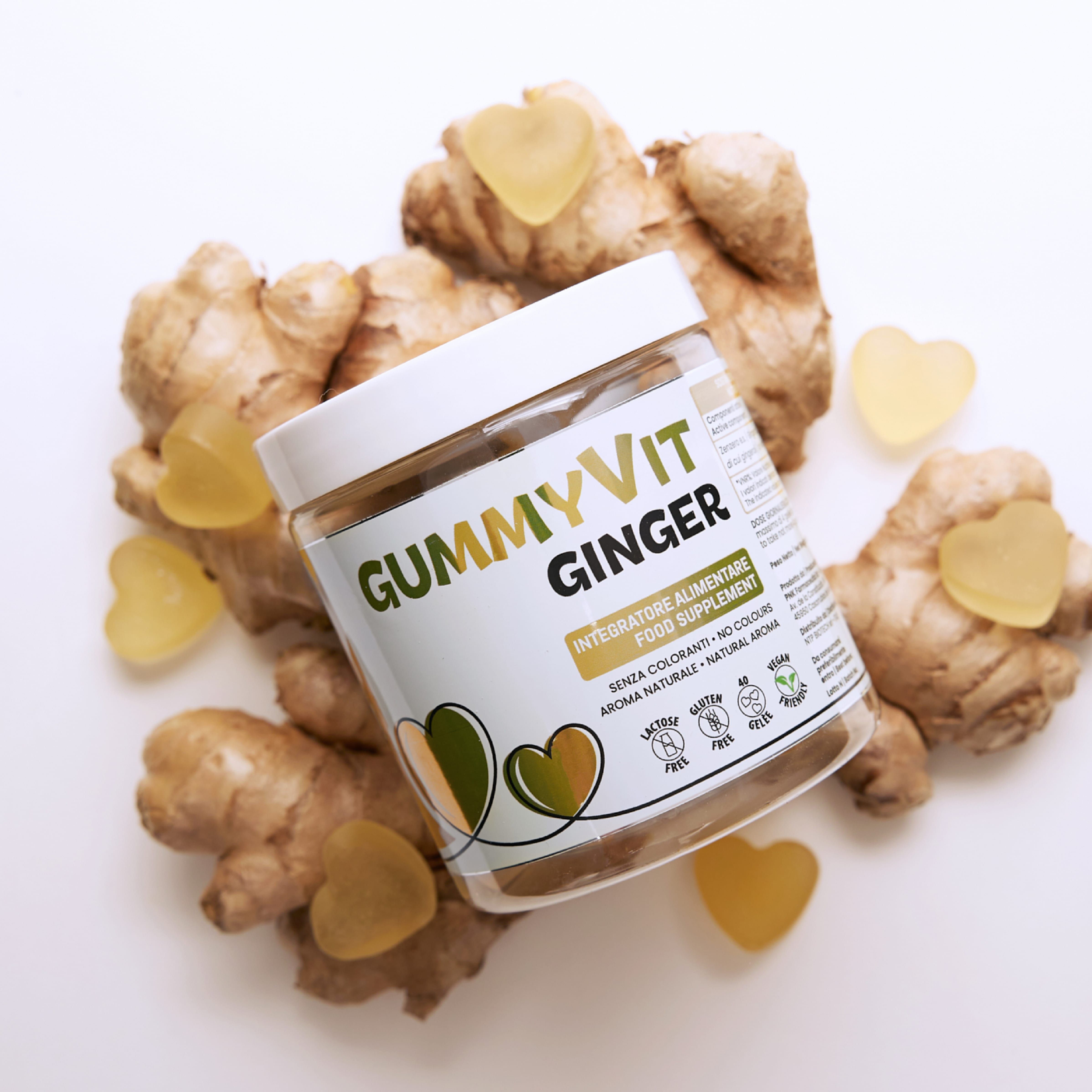 NTP Biotech Gummyvit Ginger – Gommose con Estratto di Zenzero per Nausea e Digestione – 40 Gummies