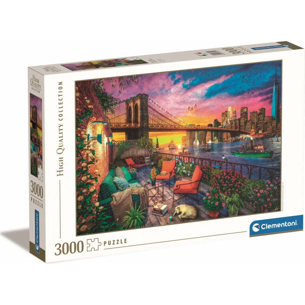 Puzzle Clementoni Manhattan Balcony Sunset, 3000 pezzi.