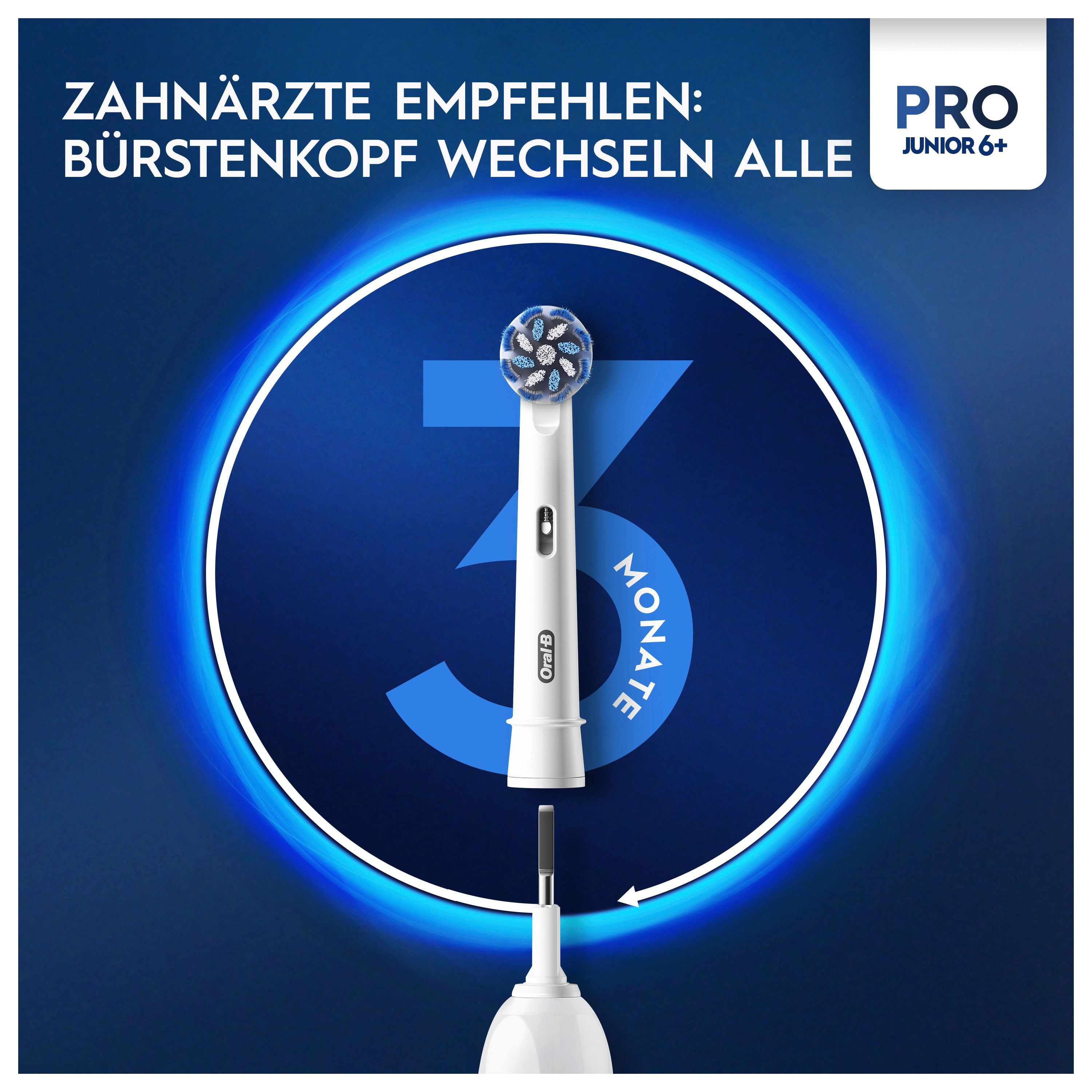 Oral-B Junior 8006540743027 spazzolino elettrico Bambino Spazzolino rotante Verde