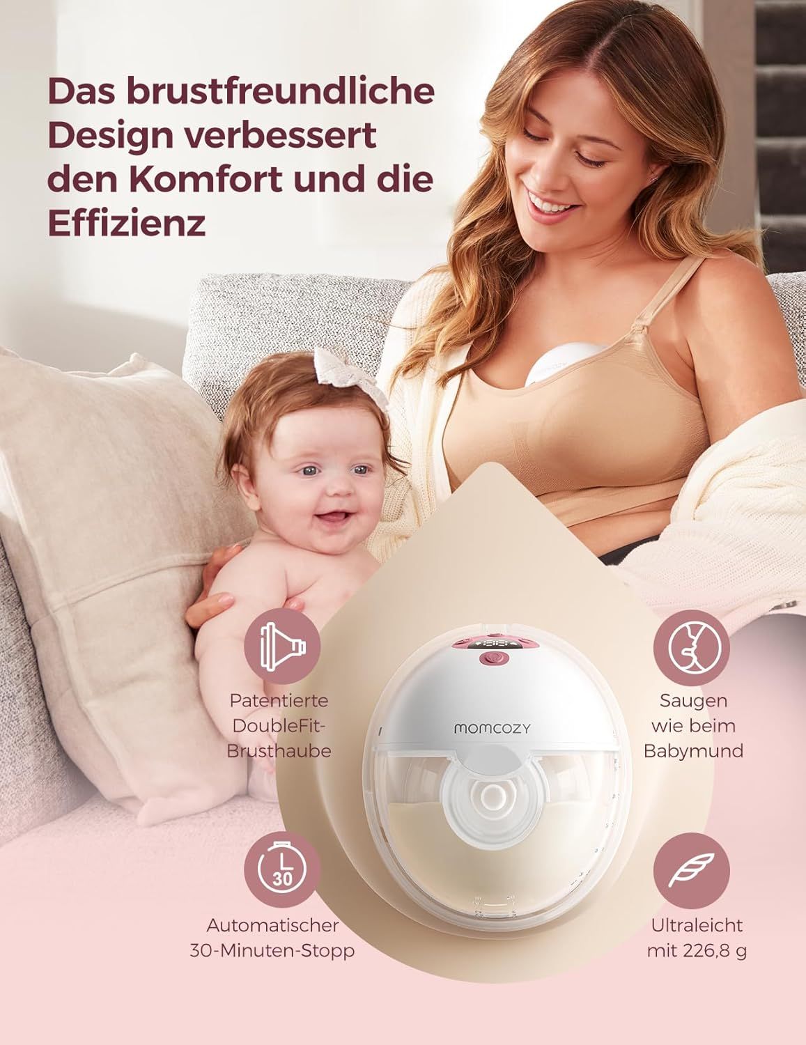 Momcozy Tiralatte Elettrico Smart