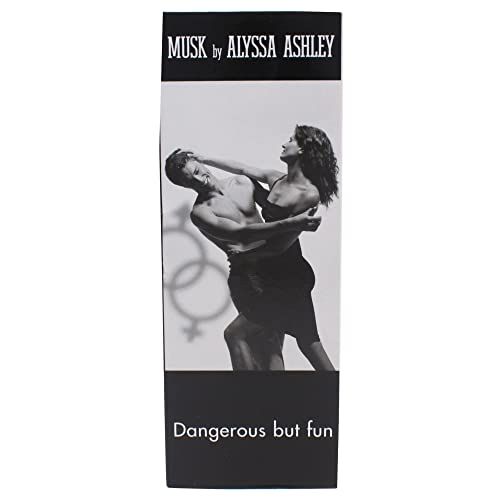 Confezione Alyssa Ashley Musk Eau de Toilette con immagine di una coppia.