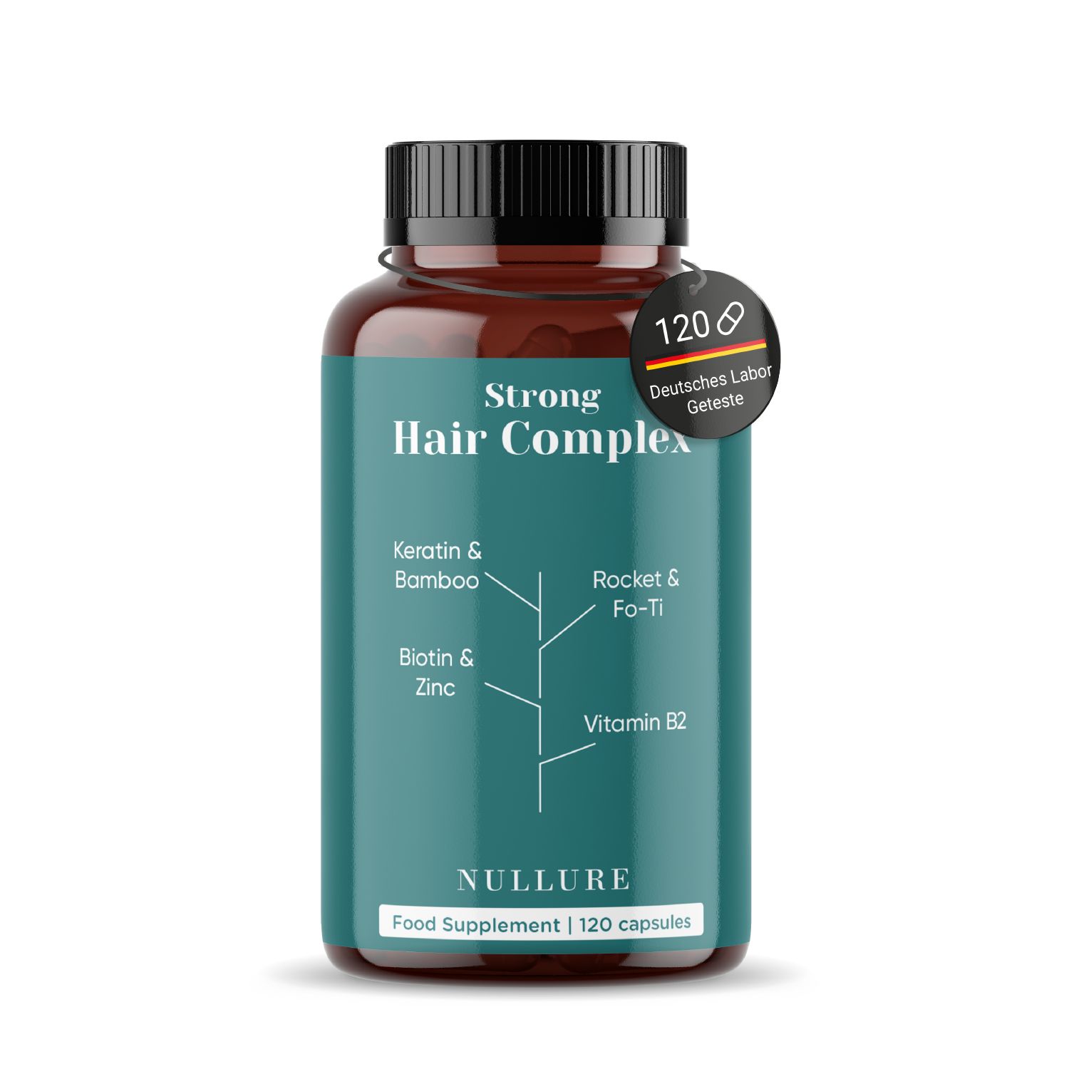 Nullure Complesso Hair Vitamins – Micronutrienti per la Cura dei Capelli – Biotina, Cheratina, Zinco