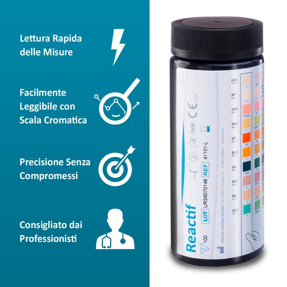 Reactif Test di salute - Strisce reattive per urina per 10 parametri