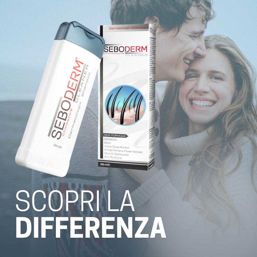 Seboderm Cleaner Shampoo con biotina, climbazolo e olio d'oliva.