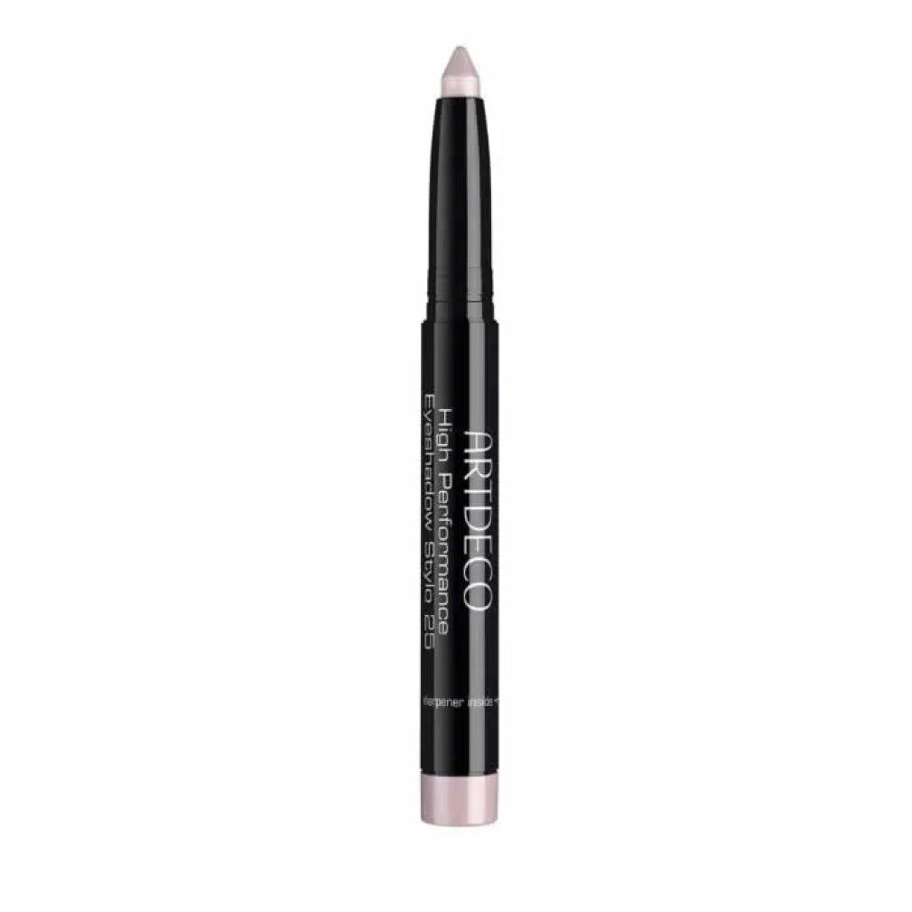 Artdeco High Performance Eyeshadow Stylo. Matita nera con ombretto rosa. Nome del prodotto e marchio visibili.