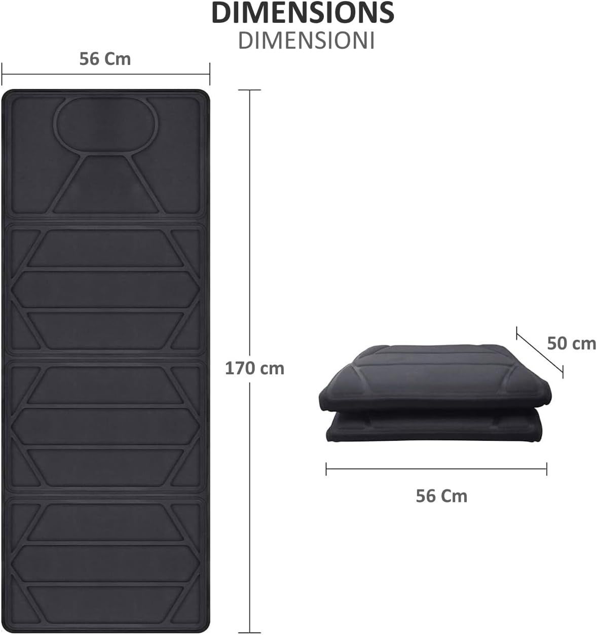 Tappetino Massaggiante Con Calore Materassino con 10 Motori Vibranti FF