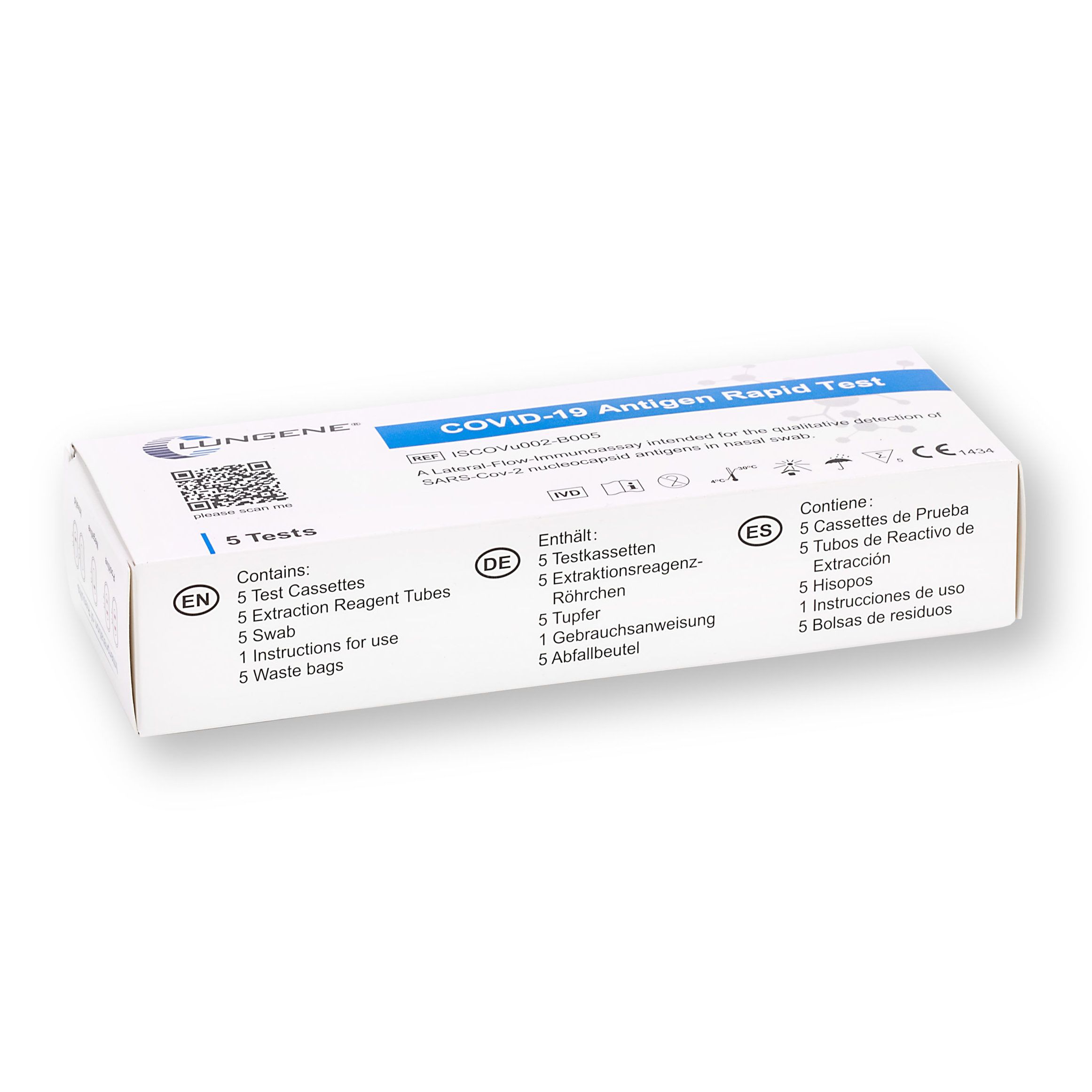 Clungene® Test rapido antigenico per COVID-19 - CE 1434 5 pezzi 5 pz ...