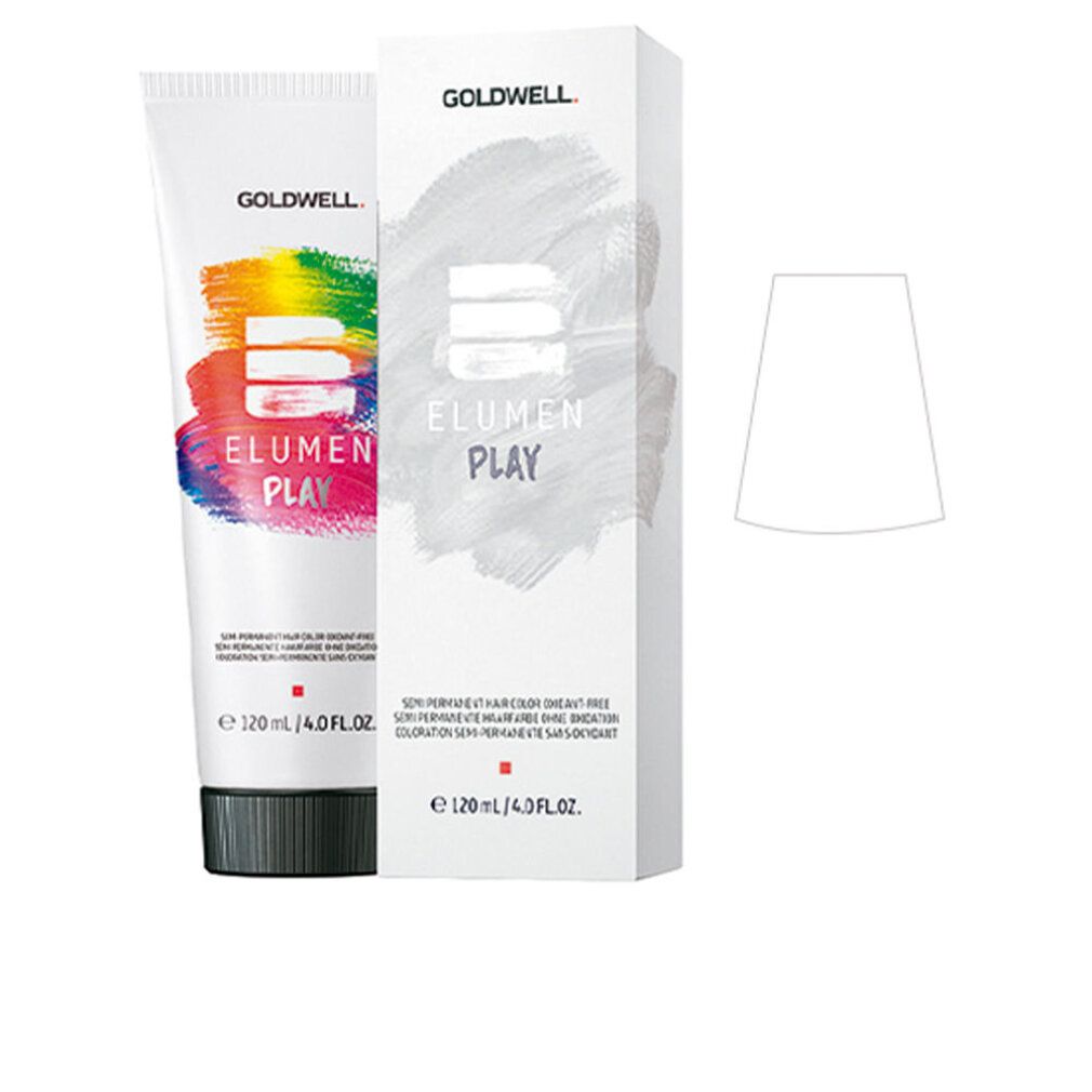 Goldwell ELUMEN PLAY colorazione per capelli, tubo e confezione. Sfumatura di colori, testo, 120 ml.