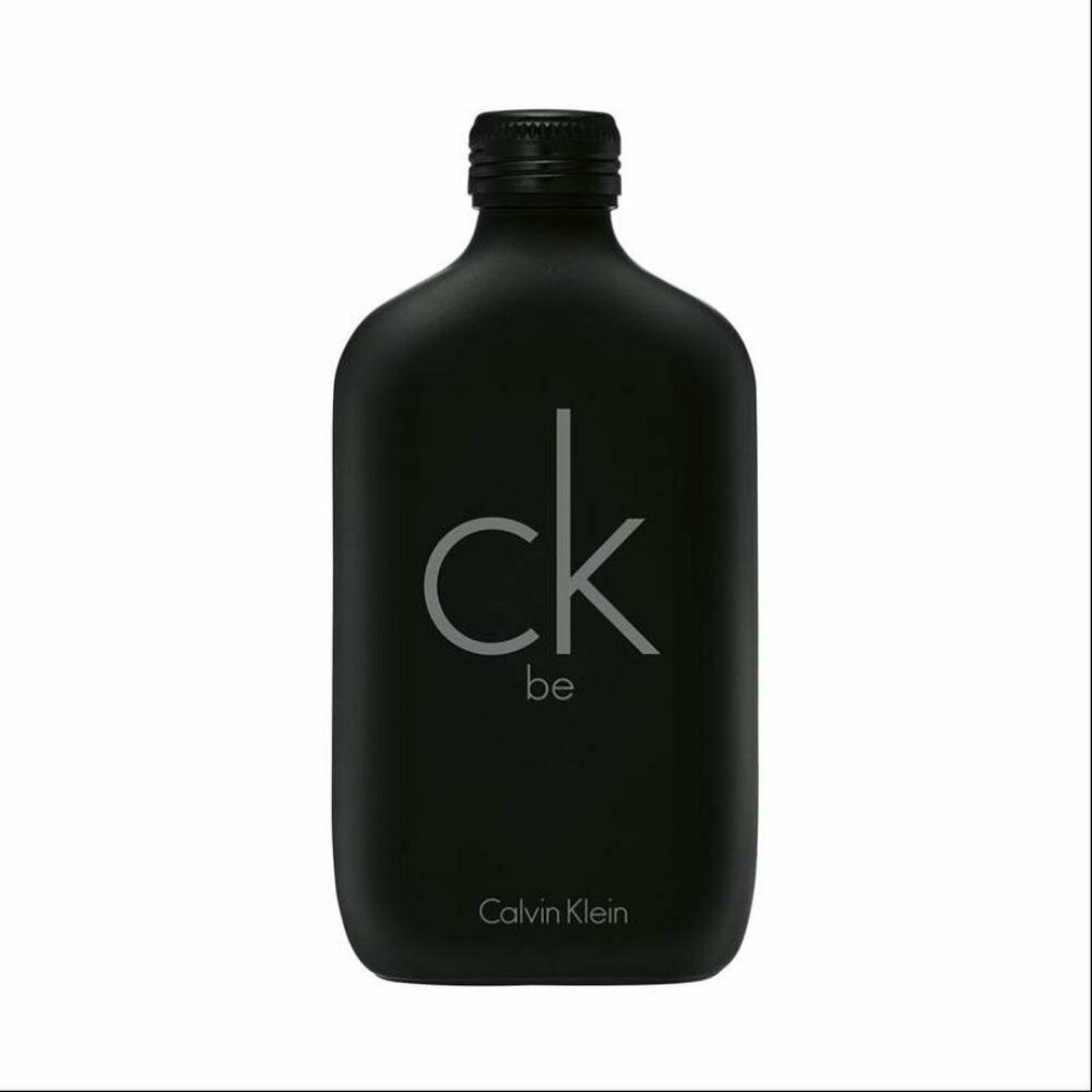 Flacone nero con logo « ck be ». Scritta « Calvin Klein ». Eau de toilette.