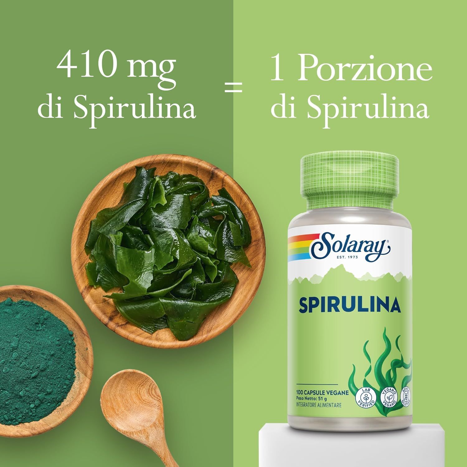Solaray Capsule di Alga Spirulina