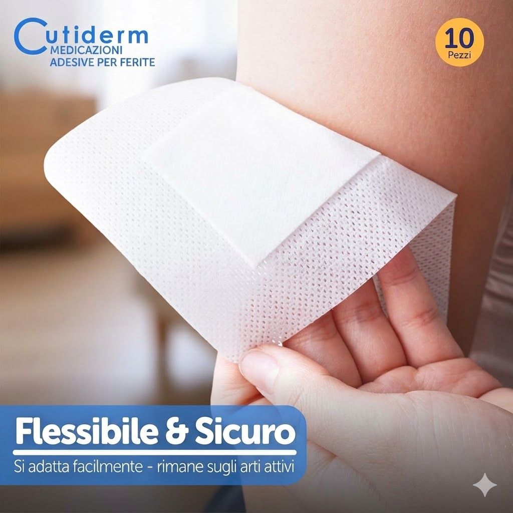 Bendaggio autoadesivo per ferite 10 x 20 cm Cutiderm