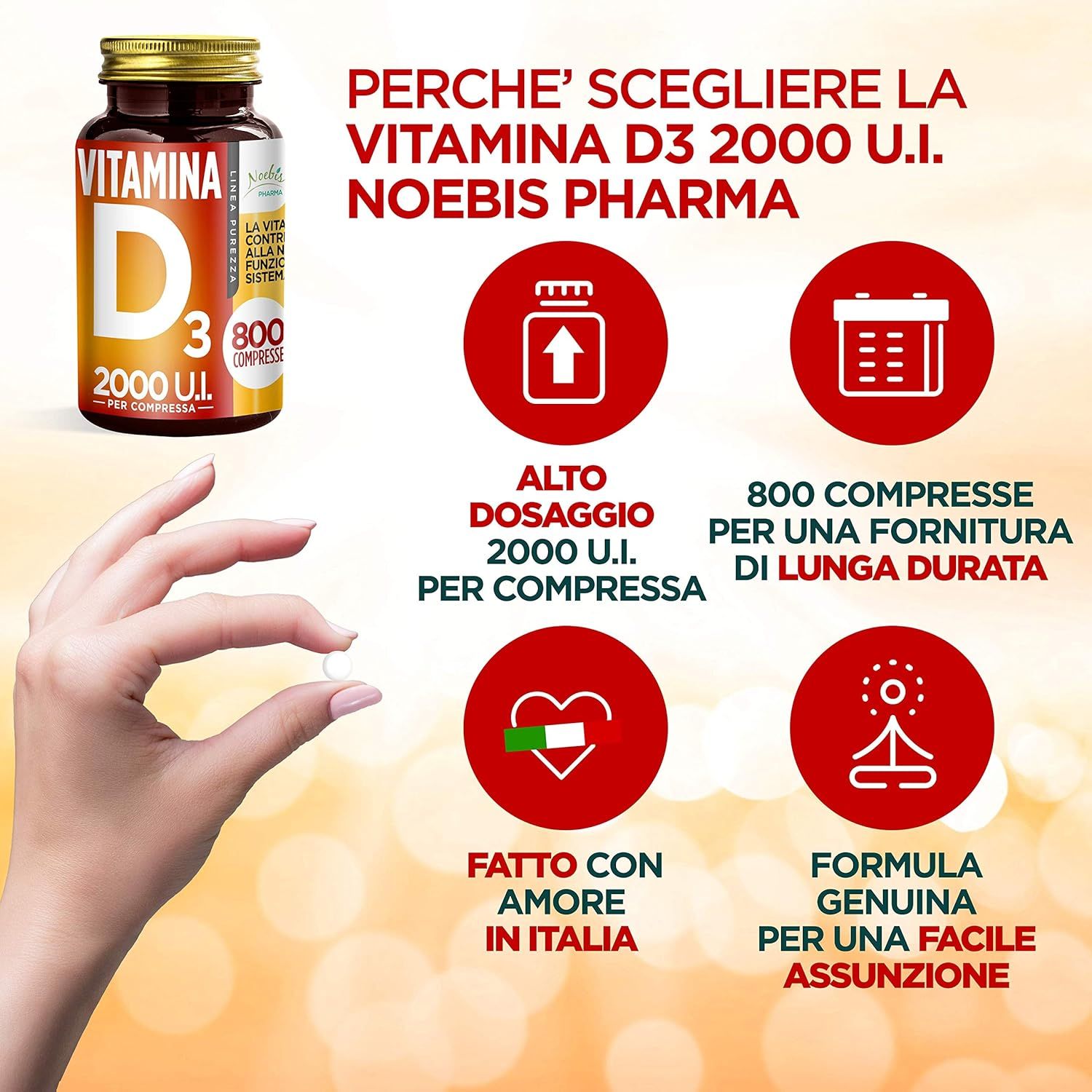 Noebis Pharma Vitamina D3 2000 UI - Colecalciferolo