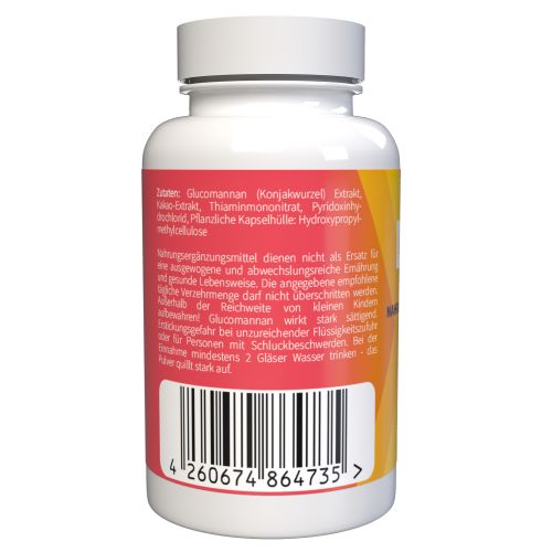 Retro del flacone bianco "Dietoll". Etichetta con ingredienti e codice a barre. Testo in tedesco.