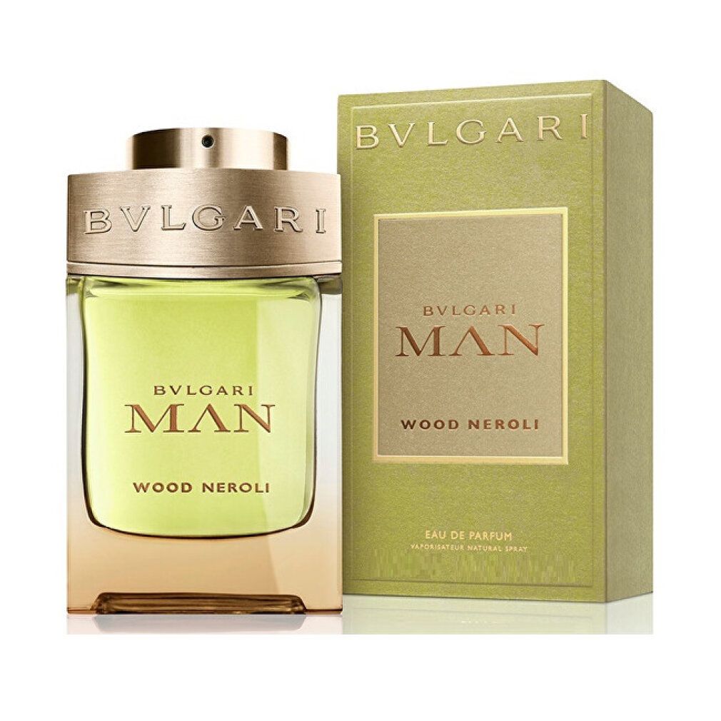 Bvlgari Man Wood Neroli Eau de Parfum flacone e confezione.