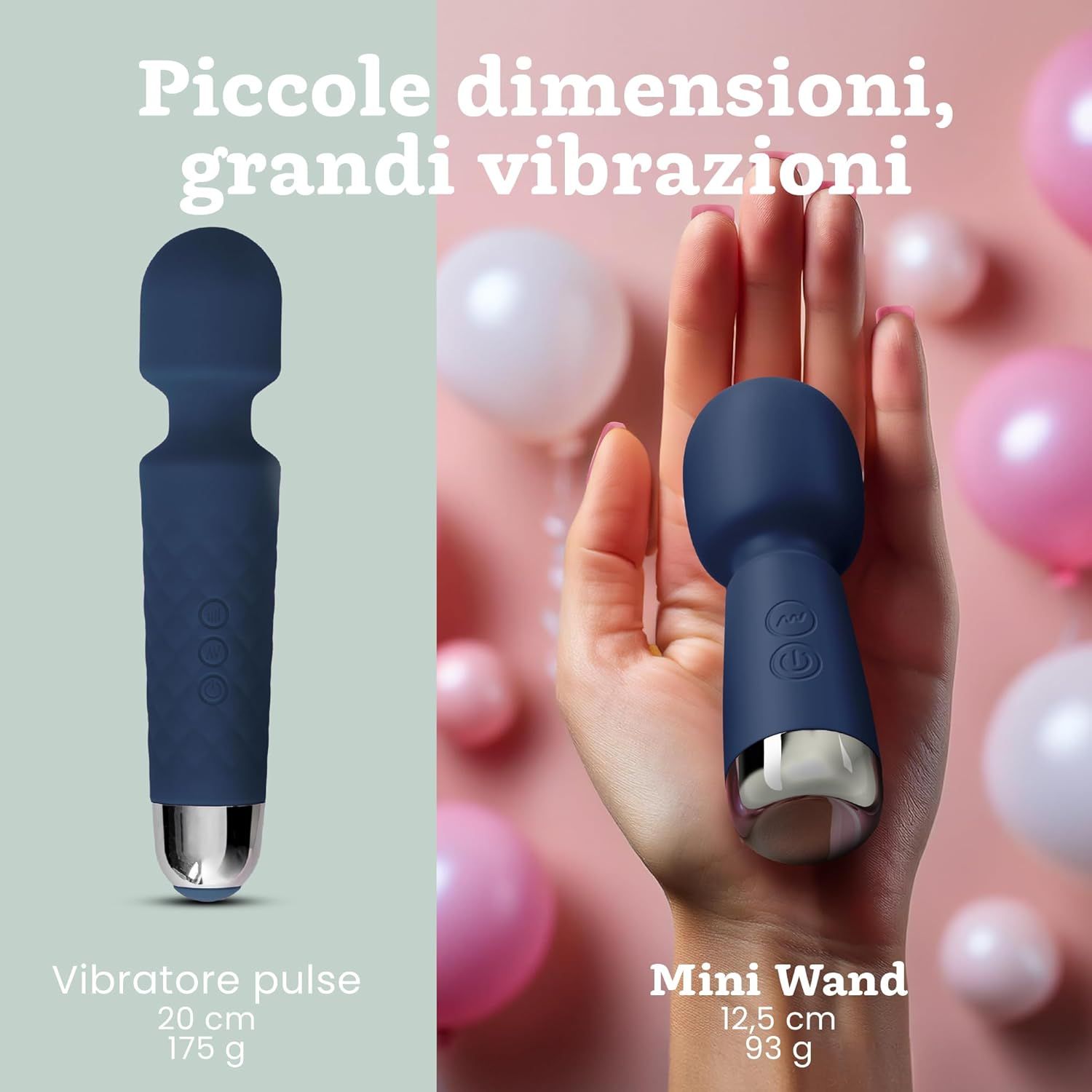 Oliver James Bullet Mini Vibratore, colore blu