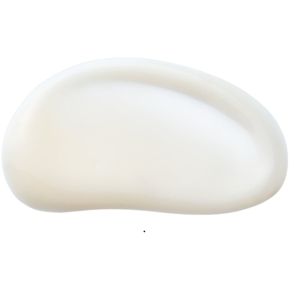 Crema color crema spalmata. Forma ovale. Superficie liscia.