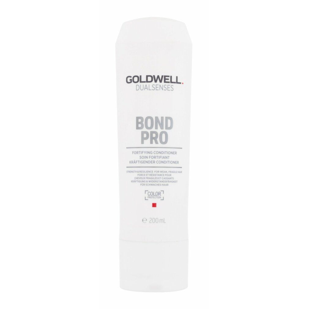 Tubo bianco con BOND PRO, GOLDWELL DUALSENSES. Contiene 200 ml. Prodotto per la cura dei capelli.