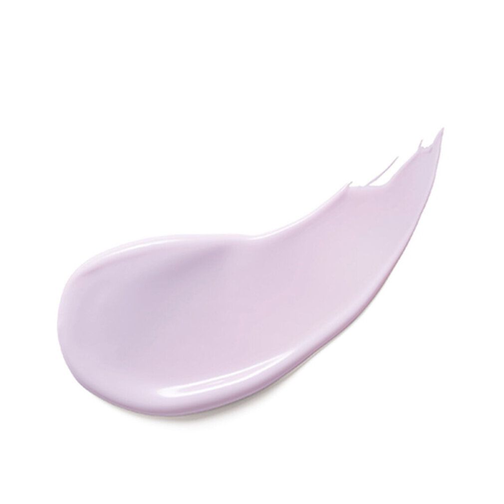 Tratto di crema rosa chiaro su sfondo bianco. Texture lucida.