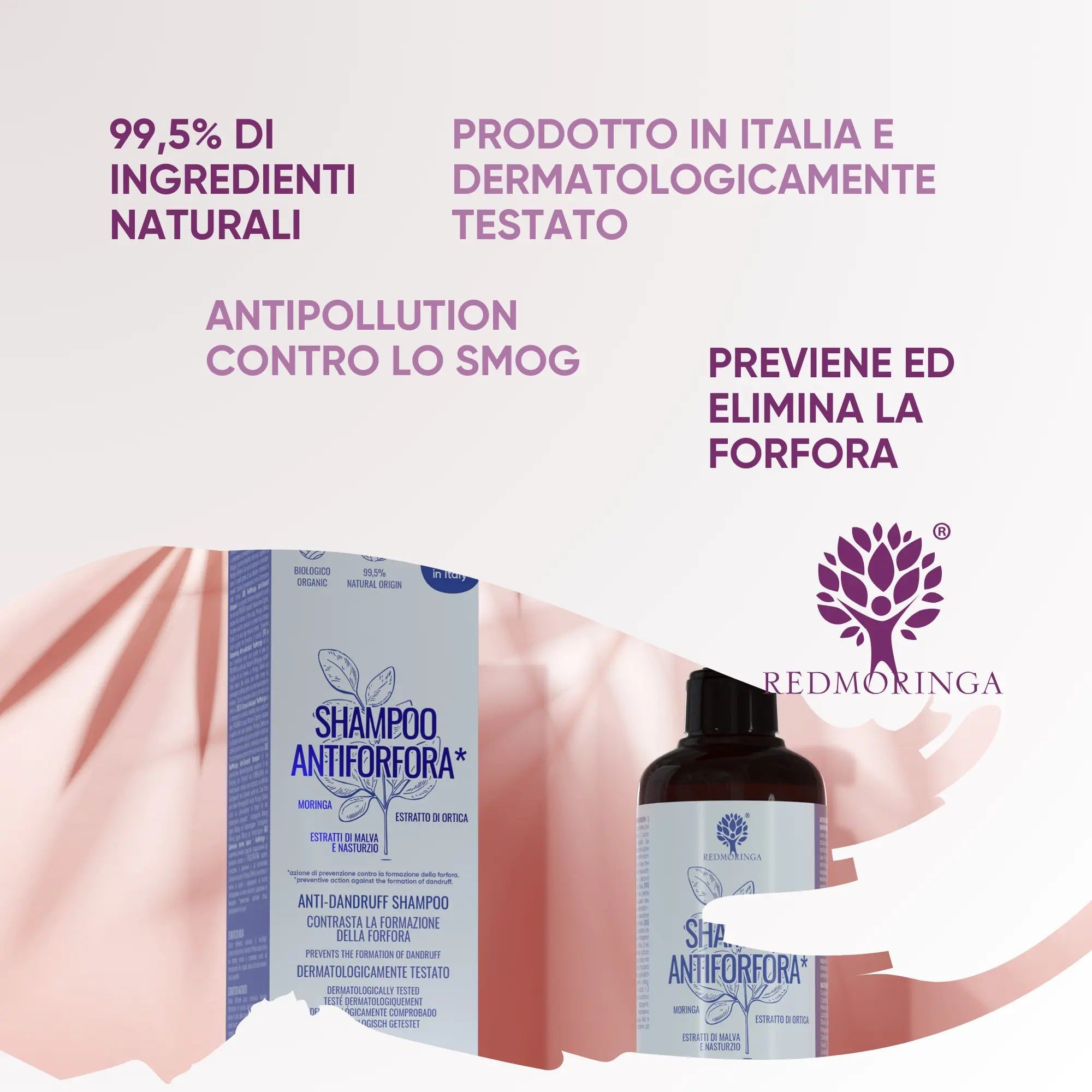 Shampoo Antiforfora BIO alla Moringa – Cute Purificata e Lenita