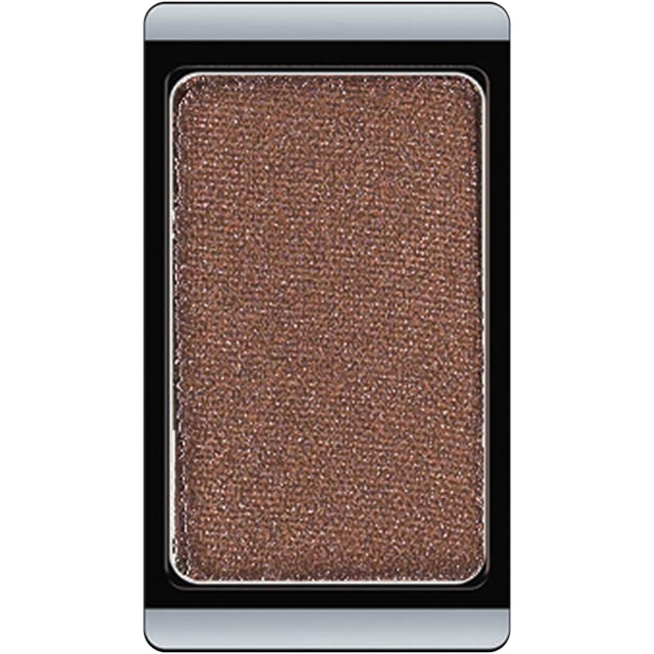 Ombretto Artdeco Duochrome. Ombretto marrone in un astuccio rettangolare nero e argento.