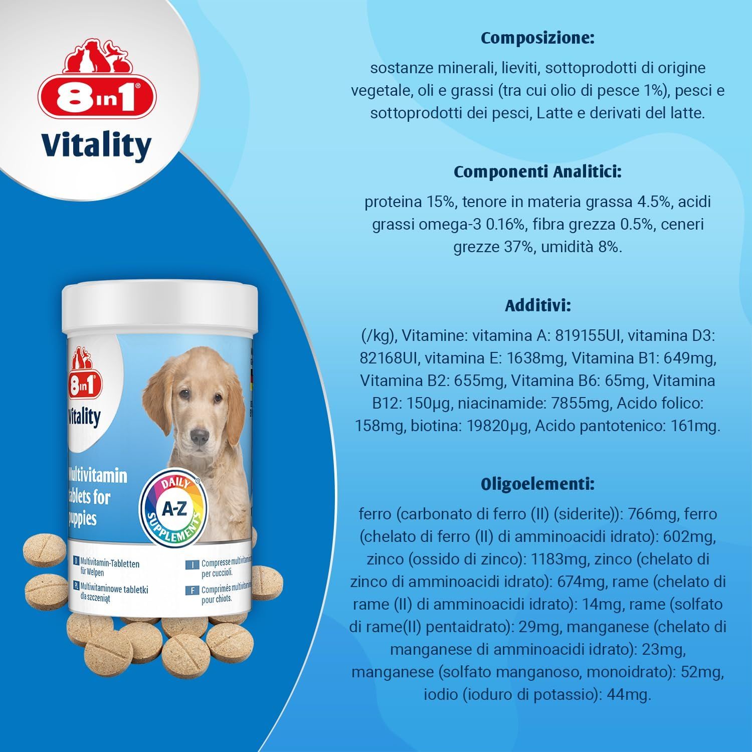 8in1 Compresse Multivitaminiche Puppy