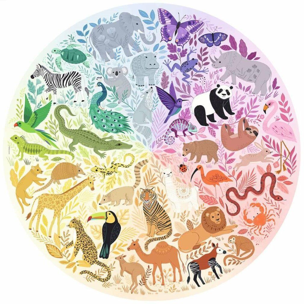 Puzzle a cerchio di colori - Animali, ück.