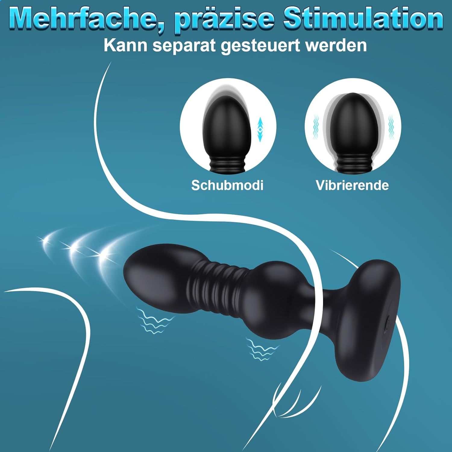 YICOCO vibratore anale per uomo, plug anale, dispositivo intimo