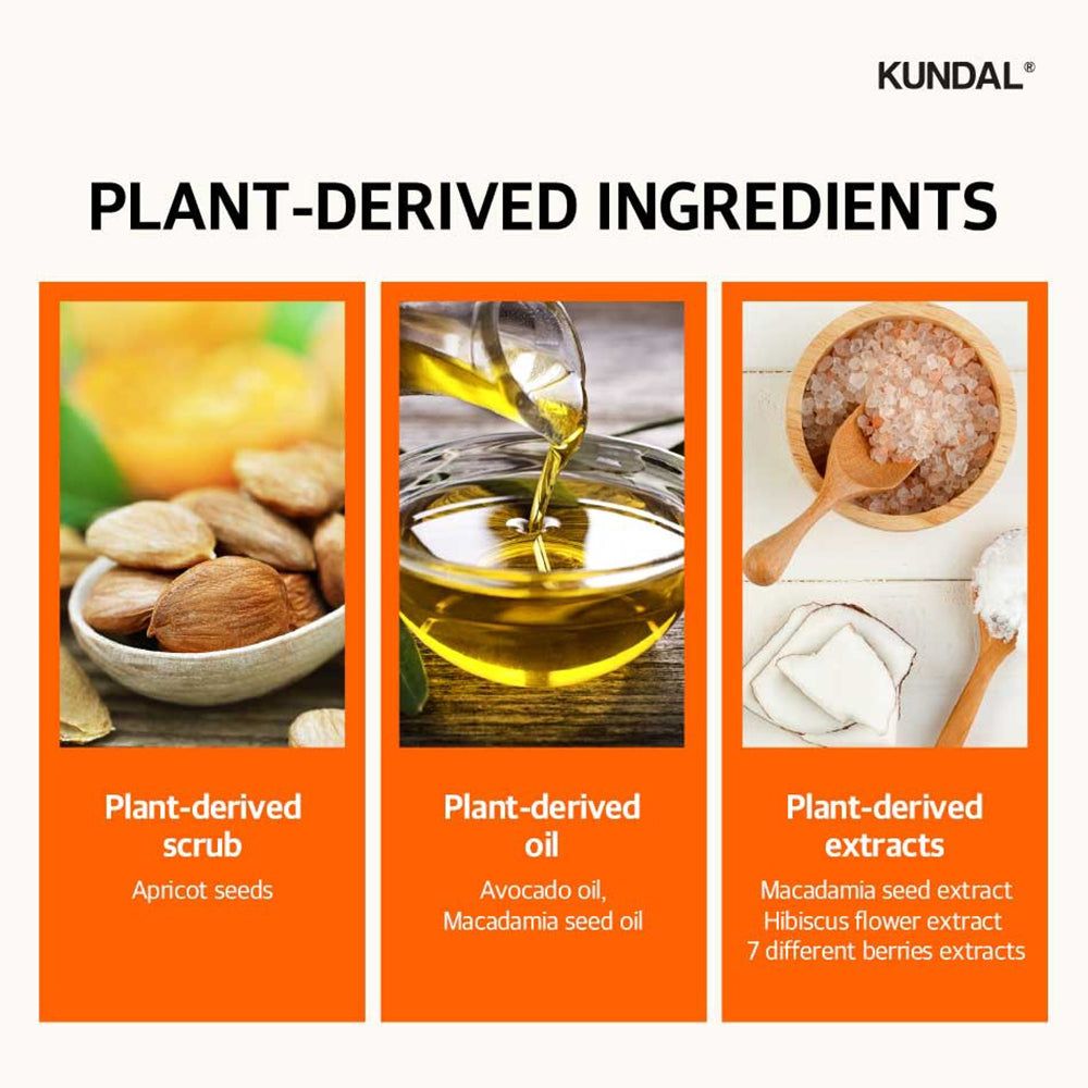 Ingredienti vegetali: noccioli di albicocca, olio di avocado, olio di macadamia.