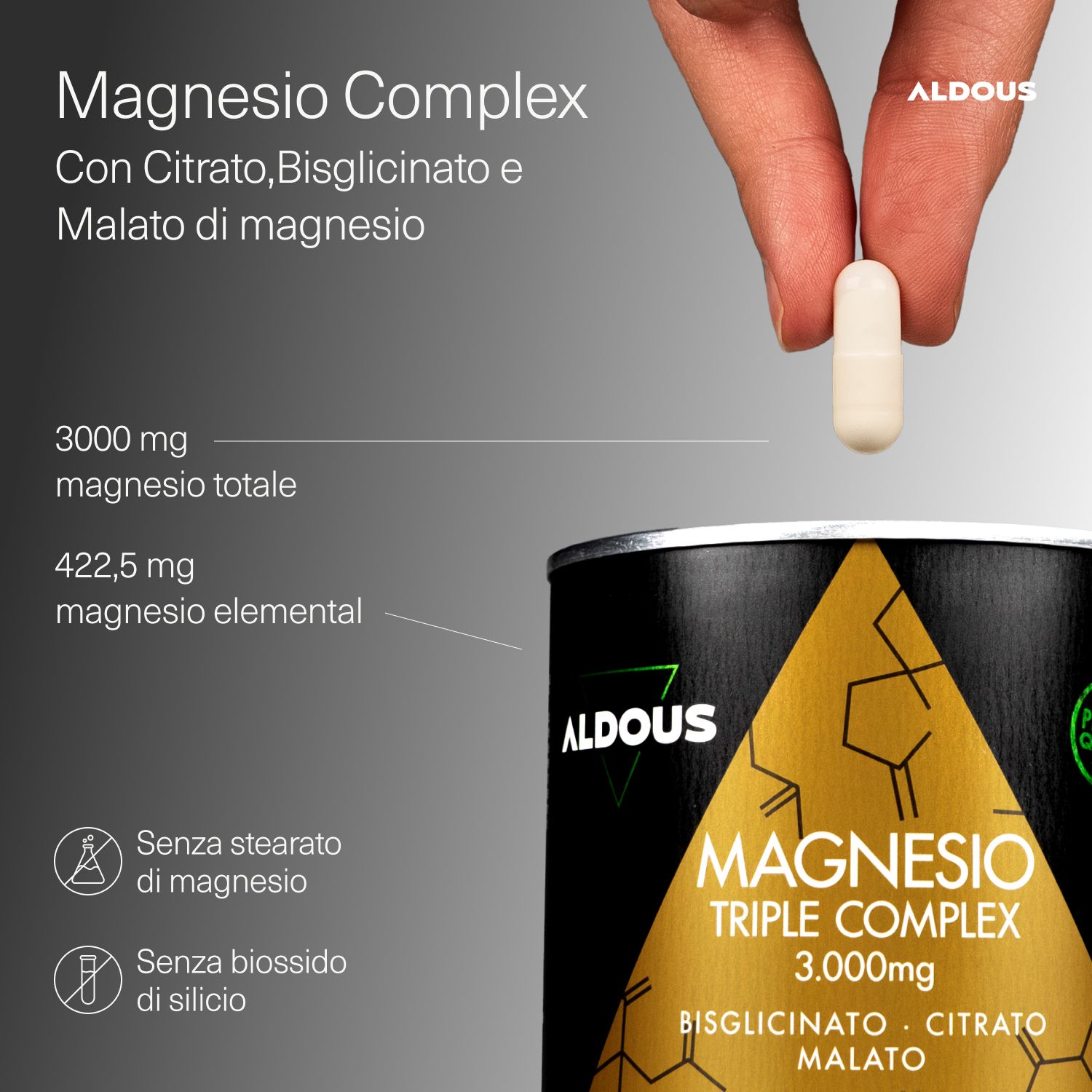Aldous - Magnesio Completo - Energia, Muscoli, Articolazioni